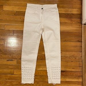 Sandro White Studded jeans